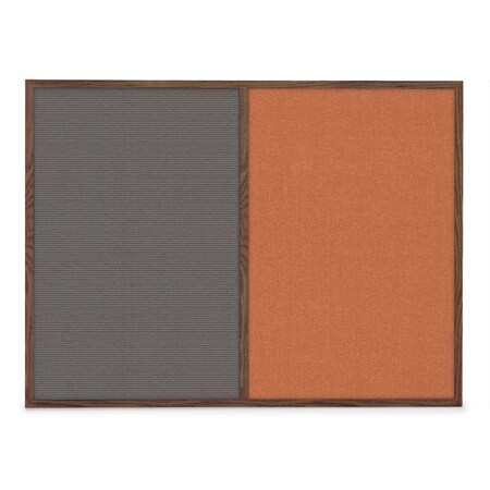 United Visual Products Slim Style Indoor Enclosed Corkboard, 48 UVRDS48SBH-BRONZE-MEDGRY